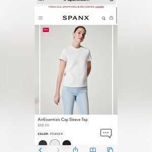 Spanx powder ( white ) top. Never been used. Size M. Super soft!! 🌸